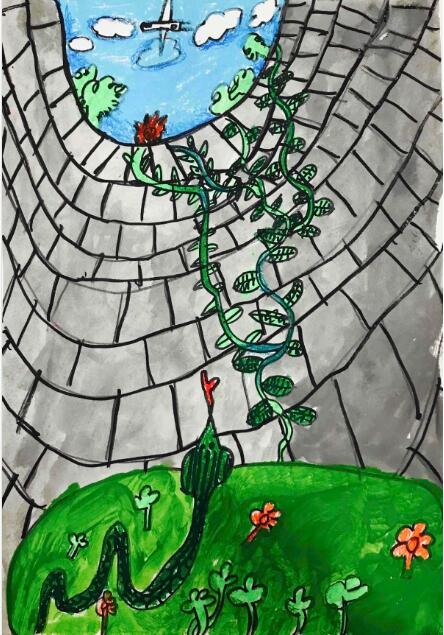 以上宝贝计画儿童美术绘画学员画作-少儿美术作品图片蛇,仅供赏析!